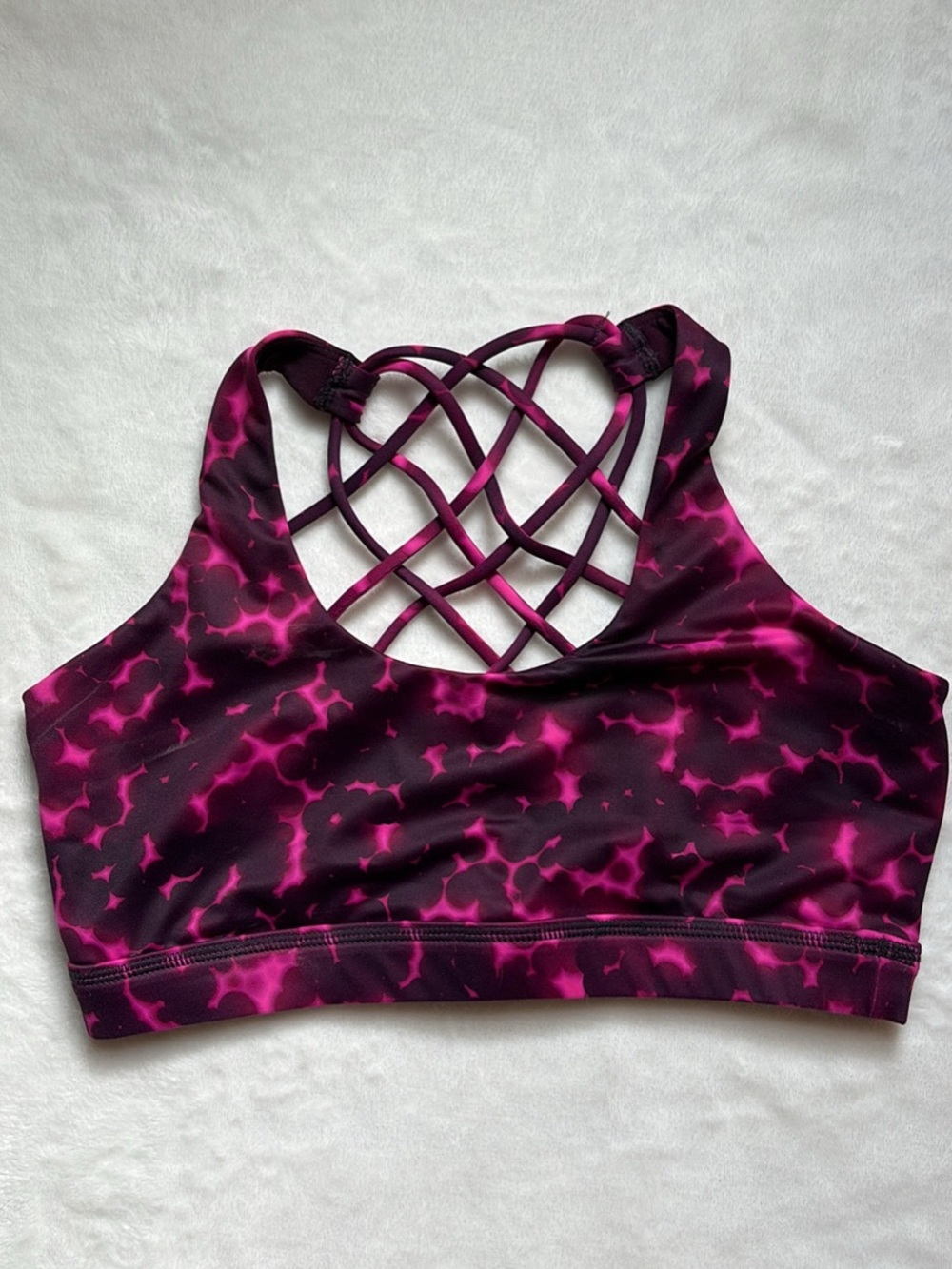 Constantly Varied Gear Supernova Pink Butterfly Sports Bra Size Small
